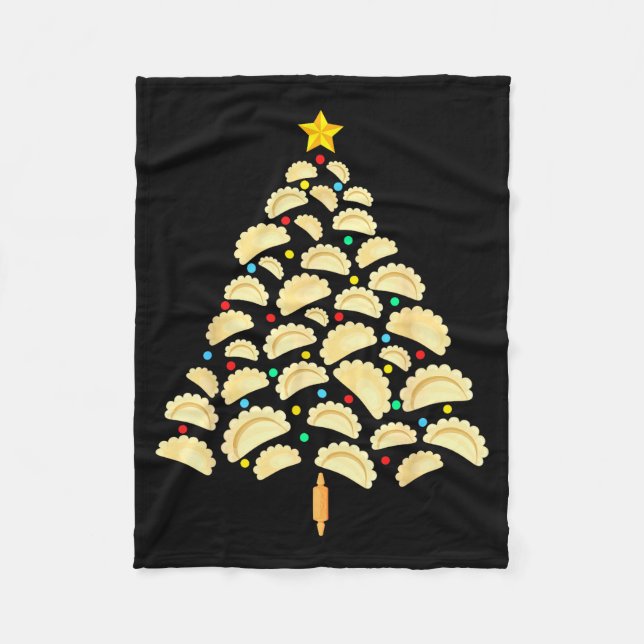 Erogi Tree Lish Christmas Food Funny Tee Men Women Fleece Blanket (Front)