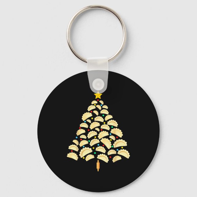 Erogi Tree Lish Christmas Food Funny Tee Men Women Keychain (Front)
