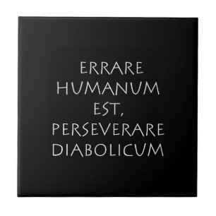 Errare humanum est perseverare diabolicum tile