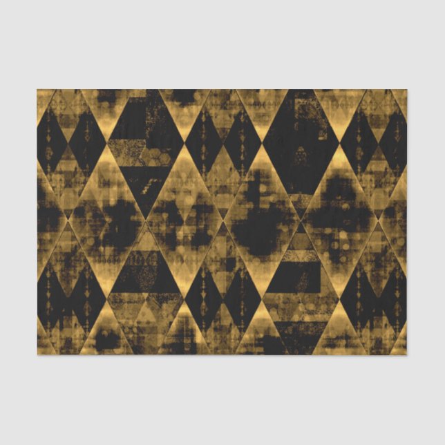 Erratic Gold and Black Diamond Tissue Paper (Front)