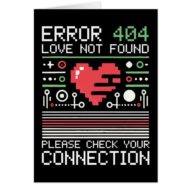 Erreur 404 Love Not found, Funny Anti-Valentine’s (Devant)