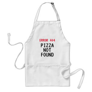Erreur 404 mème Pizza introuvable drôle tablier BB