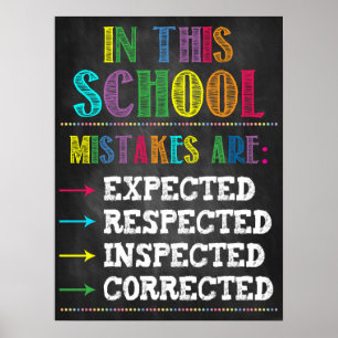 Erreurs Rainbow Classroom Poster