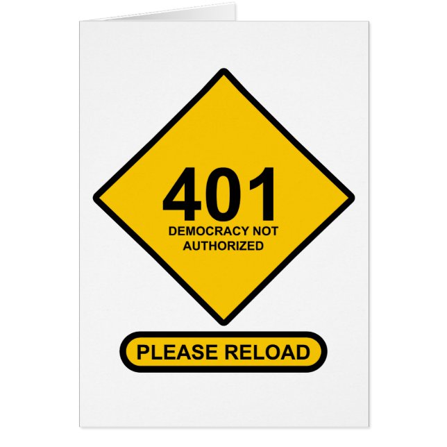 Error 401: Democracy Not Authorized (Front)