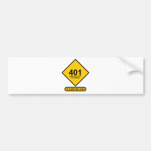 Error 401: Democracy Not Authorized Bumper Sticker