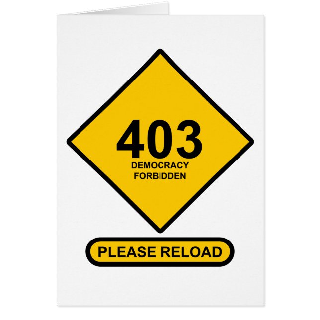 Error 403: Democracy Forbidden (Front)