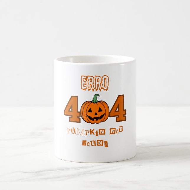 Error 404 Costume Not Found Funny Halloween Coffee Mug (Center)