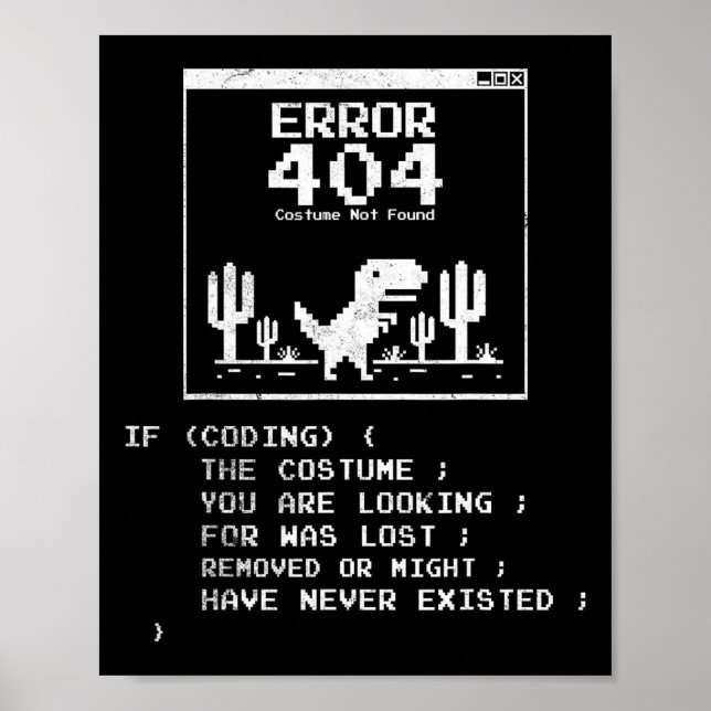 Error 404 Costume Not Found  Poster (Front)