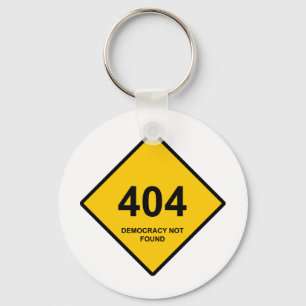 Error 404: Democracy Not Found Keychain
