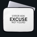 Error 404 Excuse Not Found Minimalist Typewriter Laptop Sleeve<br><div class="desc">Secure your output. Premium padded sleeve featuring the signature PureType Studio typewriter design to remind you that execution is the only metric that matters.</div>