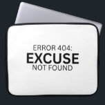Error 404 Excuse Not Found Minimalist Typewriter Laptop Sleeve<br><div class="desc">Secure your output. Premium padded sleeve featuring the signature PureType Studio typewriter design to remind you that execution is the only metric that matters.</div>