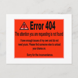 Error 404 postcard