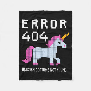 Error 404 Unicorn Costume Found Halloween Programm Fleece Blanket