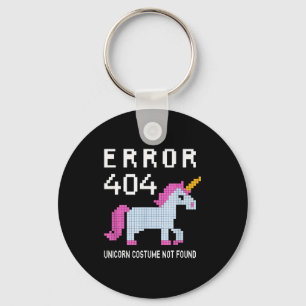 Error 404 Unicorn Costume Found Halloween Programm Keychain