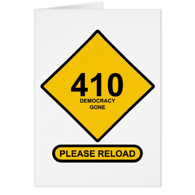 Error 410: Democracy Gone (Front)