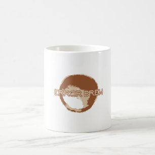 Error Brew Mug   Retro Pixelated Coffee Cup with "
