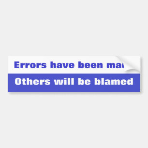 Error Bumper Sticker