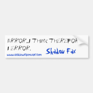 error bumper sticker