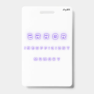 error insufficient memory badge