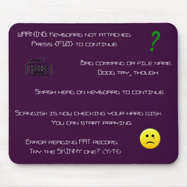 Error Messages mousepad (Front)