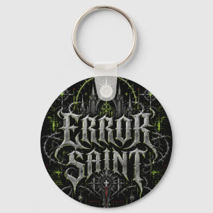 Error Saint Gothic Cyberpunk Front & Back Men's Keychain