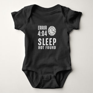 Error Sleep Not Found Programmer Coder Baby Bodysuit