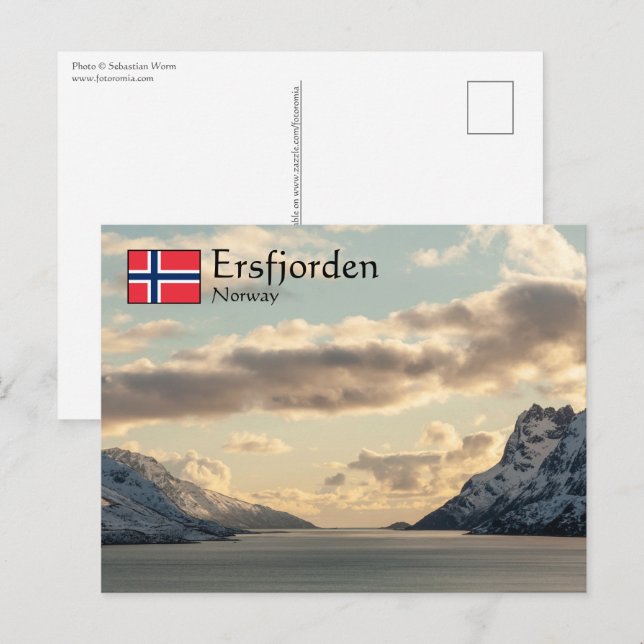 Ersfjorden Norway Postcard (Front/Back)