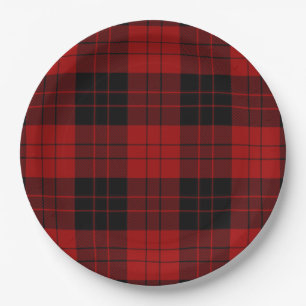 Erskine (Paton) Tartan Scottish Plaid Pattern Paper Plate