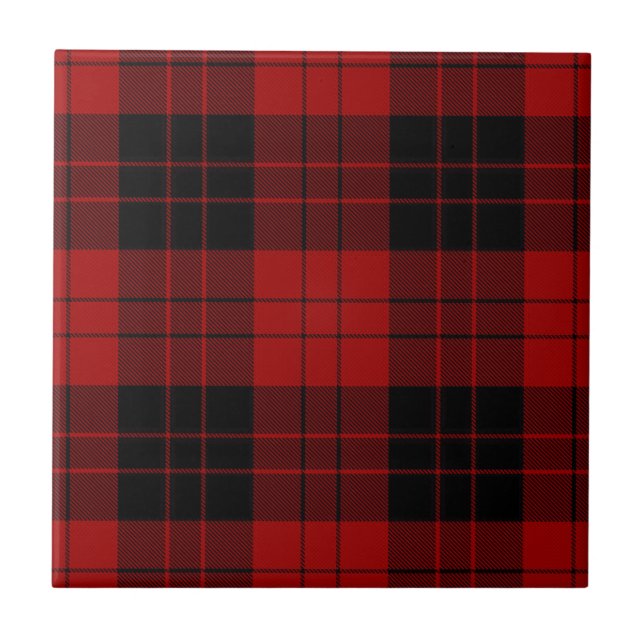 Erskine (Paton) Tartan Scottish Plaid Pattern Tile (Front)