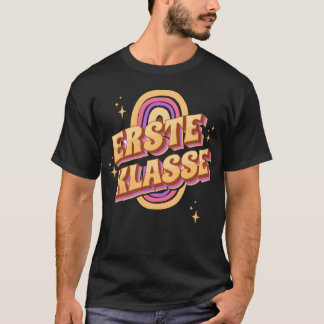 Erste Klasse 80s retro design girl T-Shirt