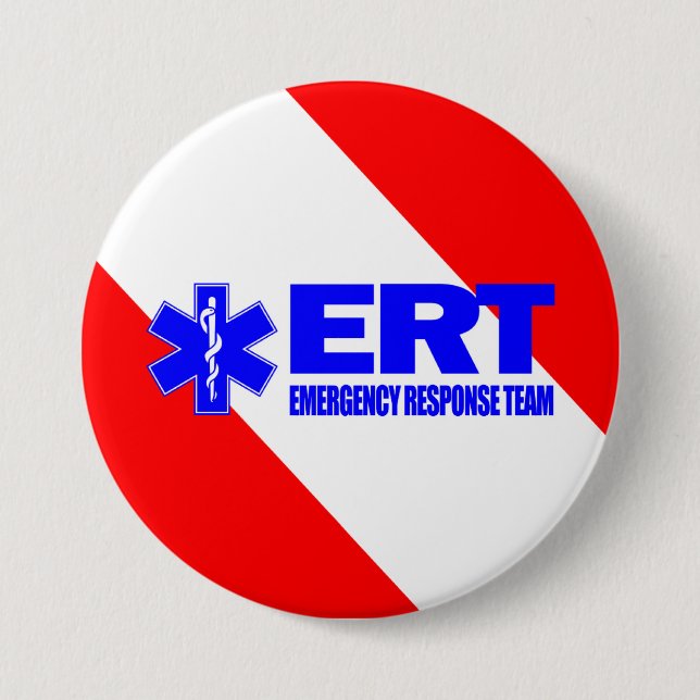 ERT -Emergency Response Team 3 Inch Round Button (Front)