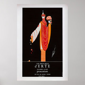 Erté Exhibition Poster Vintage Art Deco Print 1