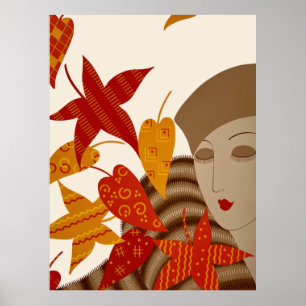 Erté - The Seasons, Autumn Poster