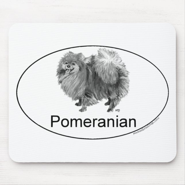 Eruo Pomeranian Dog Mouse Pad (Front)
