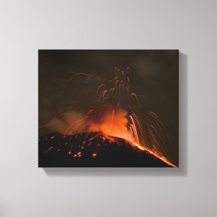 Erupting Tungurahua volcano Canvas Print
