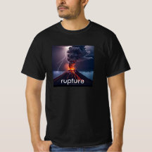 Erupting Volcano + Lightning - Personalized Black