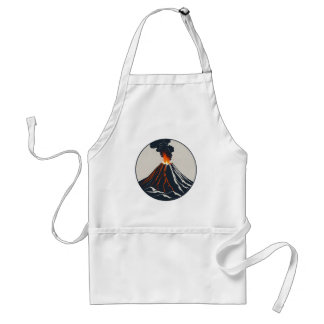 Erupting Volcano Modern Art Illustration Standard Apron