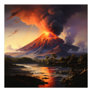 Erupting Volcano Photo Print