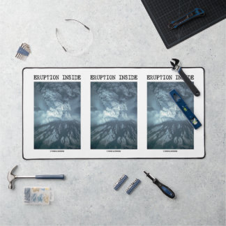 Eruption Inside Mt. Saint Helens Geology Psyche Desk Mat