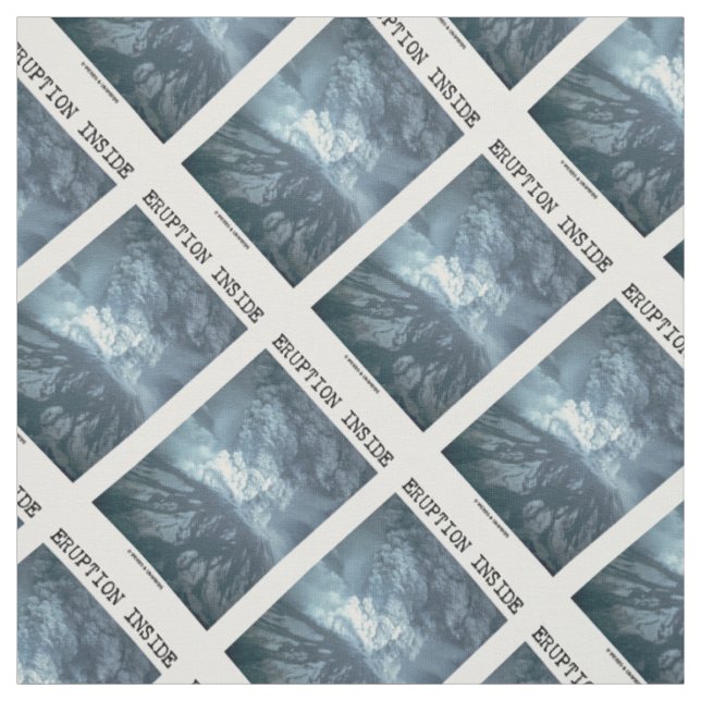 Eruption Inside Mt. Saint Helens Geology Psyche Fabric (Swatch)