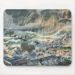 Eruption of a Volcano on Martinique Mouse Pad