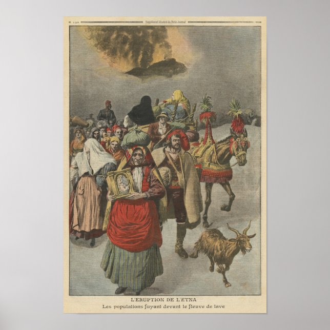 Eruption of Mount Etna Poster (Front)