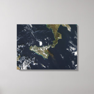 Eruption of Mt Etna in Sicily Canvas Print