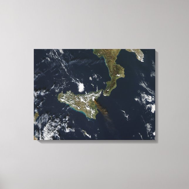 Eruption of Mt Etna in Sicily Canvas Print (Front)