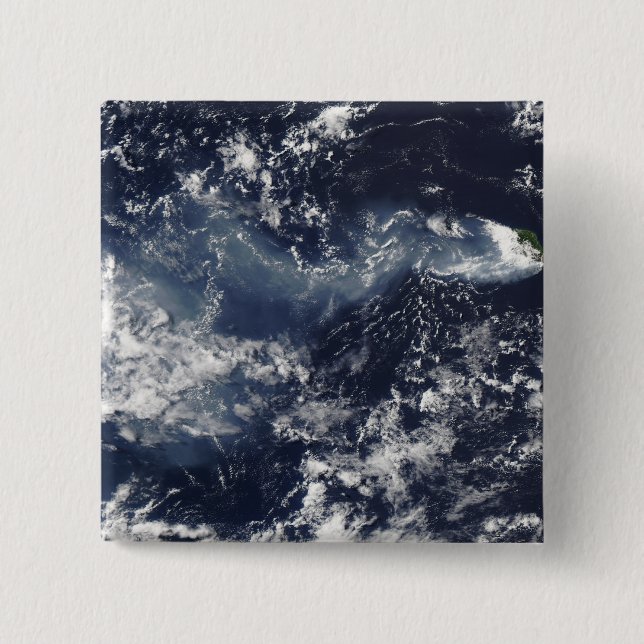 Eruption of Piton de la Fournaise, Reunion Isla 2 Inch Square Button (Front)