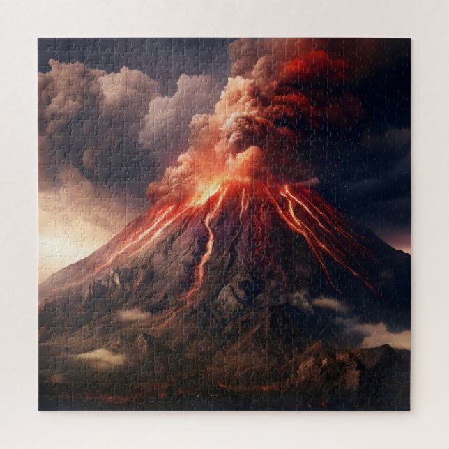 Eruption of Volcano Jigsaw Puzzle (Vertical)