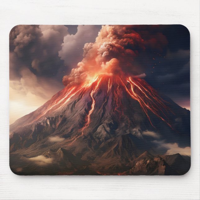 Eruption of Volcano Mouse Pad (Front)