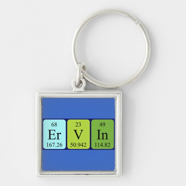 Ervin periodic table name keyring (Front)