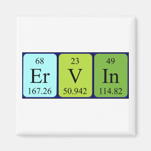 Ervin periodic table name magnet