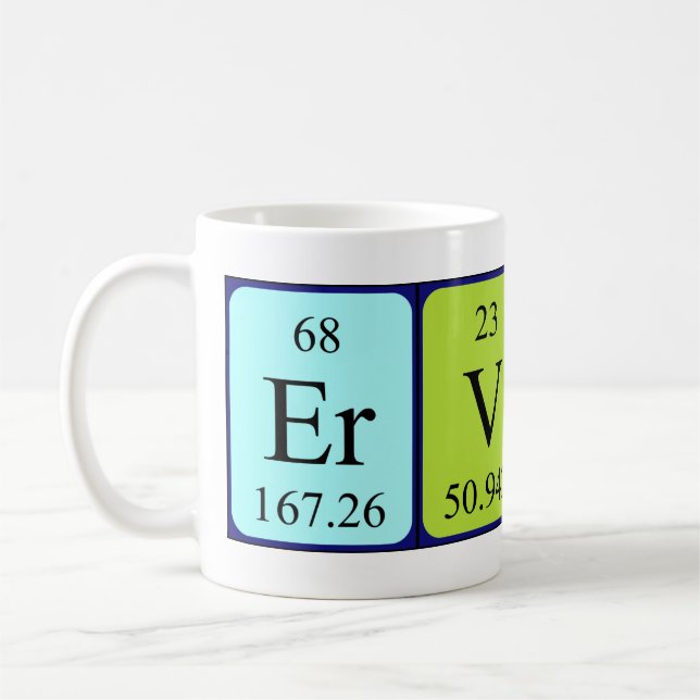 Ervin periodic table name mug (Left)